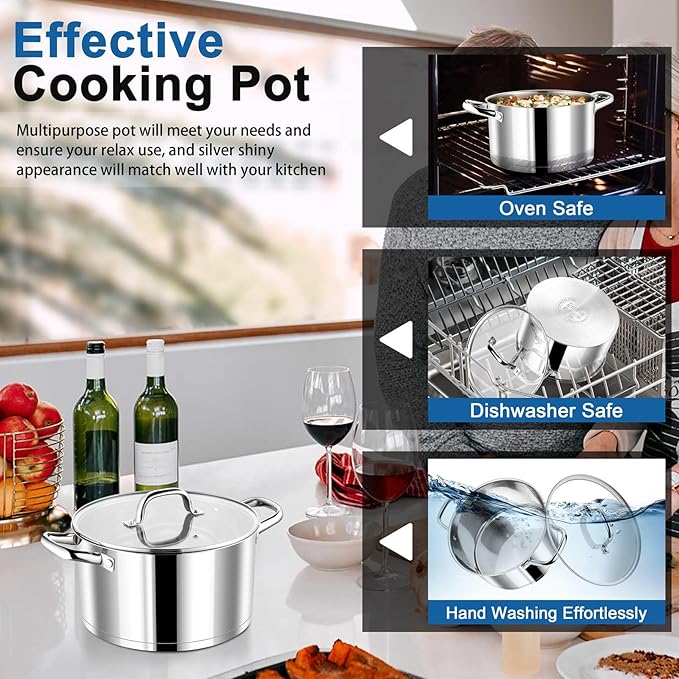 P&P CHEF 4 Quarts Cooking Stock Pot