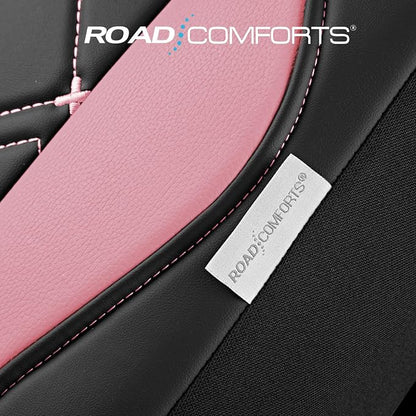 Road Comforts Seat Covers, Premium Leather Car Seat Covers Full Set for Women Girls,Airbag Compatible, Automotive Seat Covers Universal Fit Most Cars,Vans,Truck,SUV