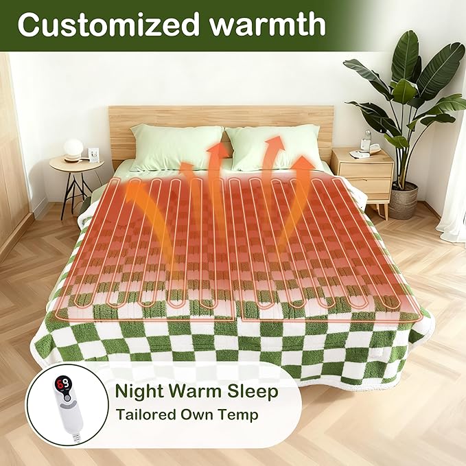 Electric Heated Blanket Full Size 72"×84"
