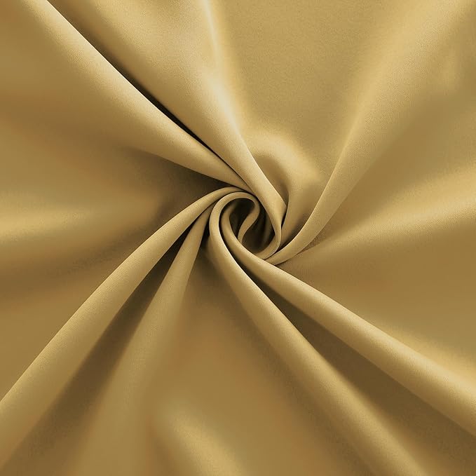 KOUFALL Gold Luxury Blackout Curtains