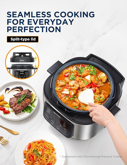 Midea WideMax 12-in-1 Electric Pressure Cooker, 6.5 Quart, 12 Presets, Rice