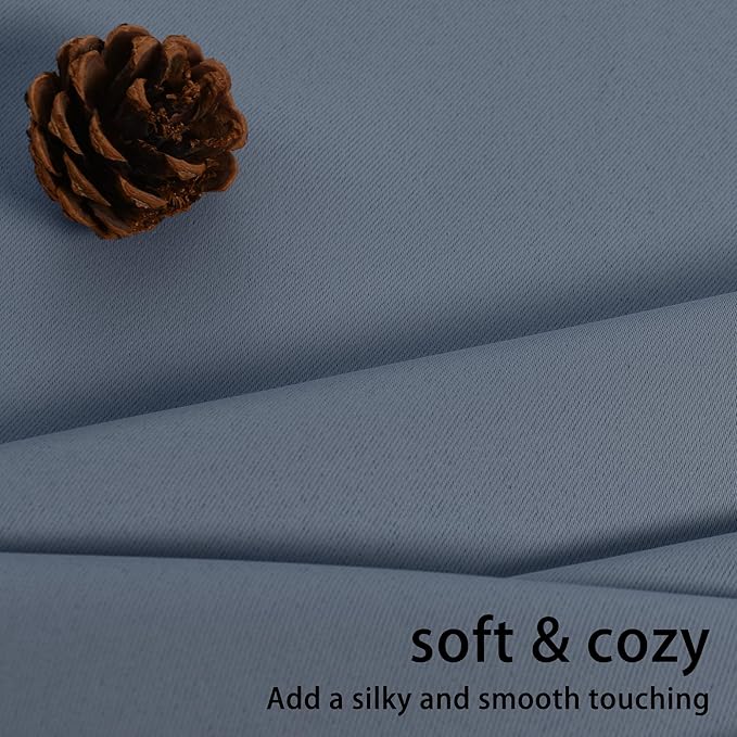 JIUZHEN Dusty Blue Blackout Curtains