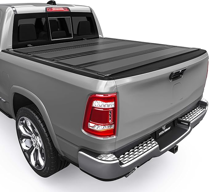 YITAMOTOR Low-Profile Hard Quad-Fold Truck Bed Tonneau Cover Compatible with Ram 1500 New Body Style 2019-2026 with 5.7 ft Bed Without Rambox