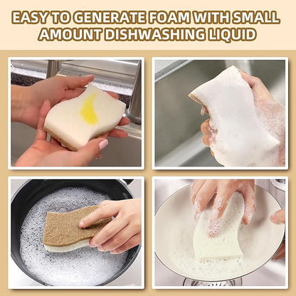 Natural Kitchen Sponges, Biodegradable & Compostable | Non-Scratch Cellulose