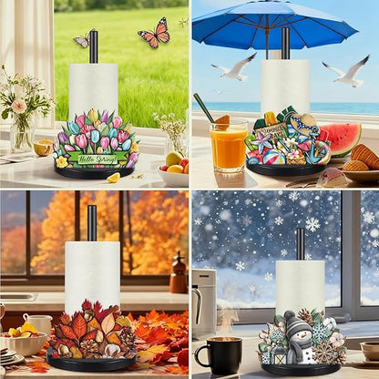 LemonRoad 17 Pcs Memorial Day Holiday Interchangeable Kitchen Paper Towel