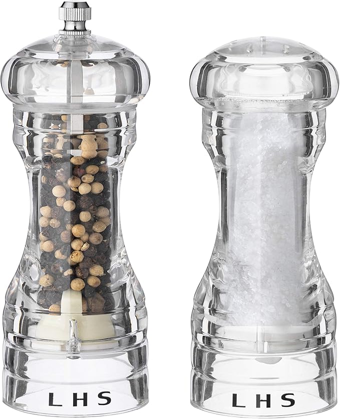 LHS Pepper Mill and Salt Shaker Set of 2 Salt and Pepper Mill Shaker