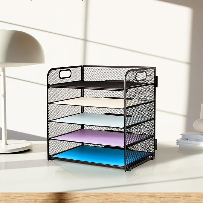 Supeasy 5 Trays Paper Organizer Letter Tray