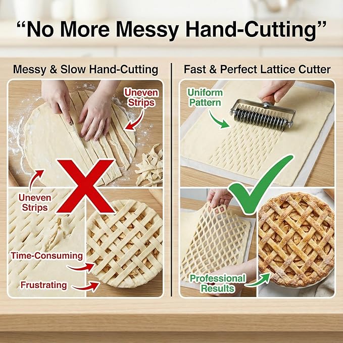 Lattice Pastry Cutter, Professional Lattice Roller