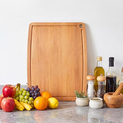Bamboo Cutting Boards for Kitchen, Carbonized Wood Cutting Board