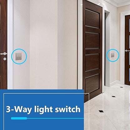 LIDER Minimalist Design Matte Finish Lighted Decorator Switch, Frameless Paddle