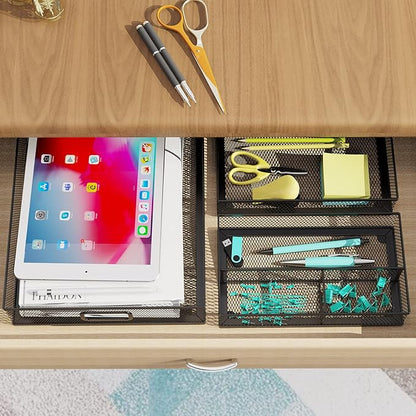 Desk Drawer Organizer Set, Paper Organizer Letter Tray