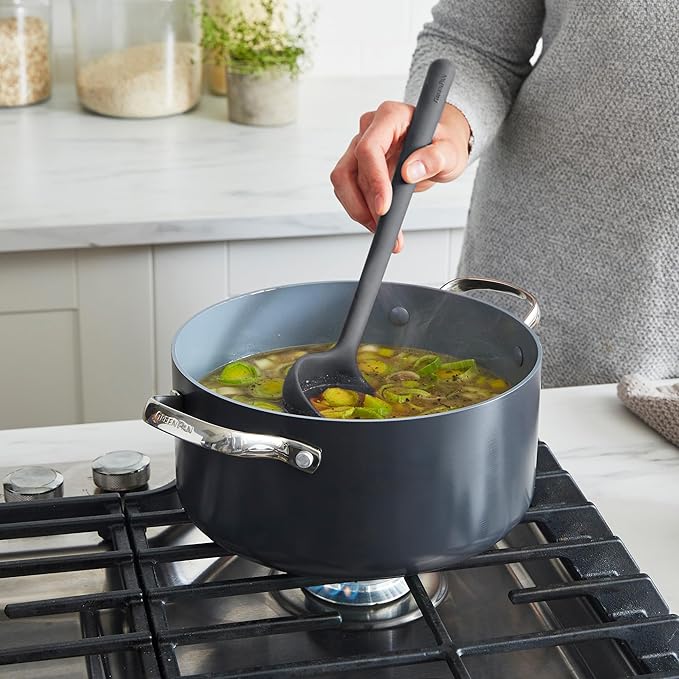 GreenPan Silicone Ladle, Soup Mixing Stirring Serving, Cooking Kitchen Utensil