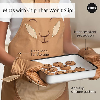 OTOTO Aproo Kitchen Set – Oven Mitts and Chef Apron