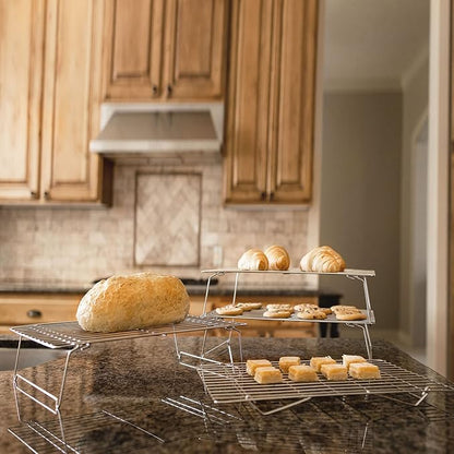 KITCHENATICS 4-Tier Stackable Cooling Racks