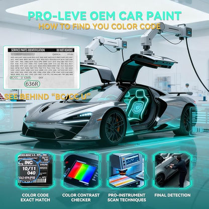 Silver Ice/Quicksilver(GAN/WA636R) Touch Up Paint Compatible with GMC Car Paint Pen Scratch Repair Automotive Scratch Remover Fix Exact Color Match