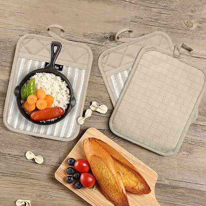 Alselo Silicone Pot Holders Set of 3 Heat Resistant & Non Slip Potholders