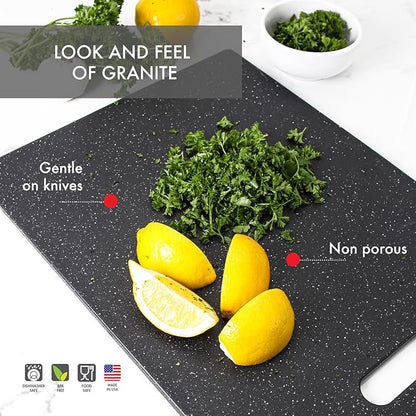 Dexas Superboard Pastry Board and Cutting Boards, Set of Two, Midnight Granite