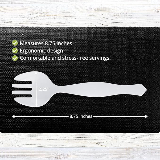 PARTY BARGAINS Disposable White Plastic Serving Forks 8.75 Inch – Heavy Duty