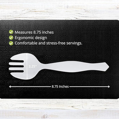 PARTY BARGAINS Disposable White Plastic Serving Forks 8.75 Inch – Heavy Duty