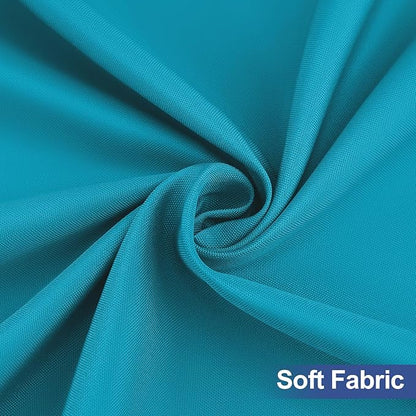 homing Rectangle Table Cloth Cover, Waterproof Polyester Elastic Fitted Tablecloth, Fits for 8 Foot Folding Tables, Washable Table Protector for Picnic, Camping, Outdoor (Teal, 36" x 96")