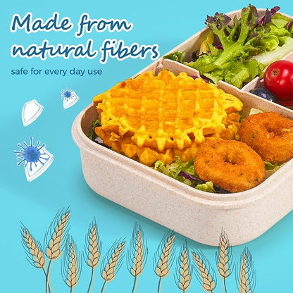 MISS BIG Bento Box for Kids,Leak Proof,Mom’s Choice Kids Lunch Box, No BPAs and No Chemical Dyes,Microwave and Dishwasher Safe Lunch Containers(White)