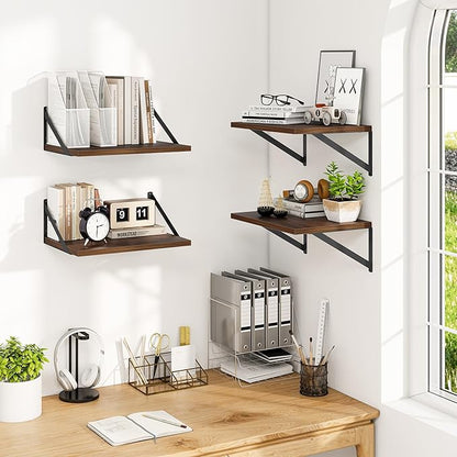 Heimlove 12 Inch Deep Floating Shelves