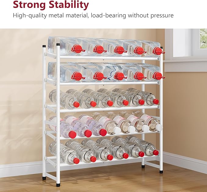 Tajsoon Expandable Shoe Rack for Closet 5 Tier, 29“-41“Adjustable & Stackable