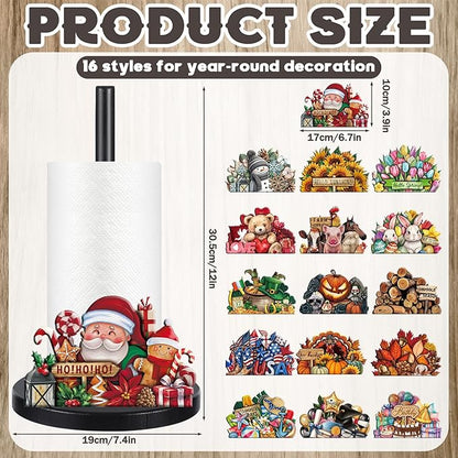 LemonRoad 17 Pcs Memorial Day Holiday Interchangeable Kitchen Paper Towel