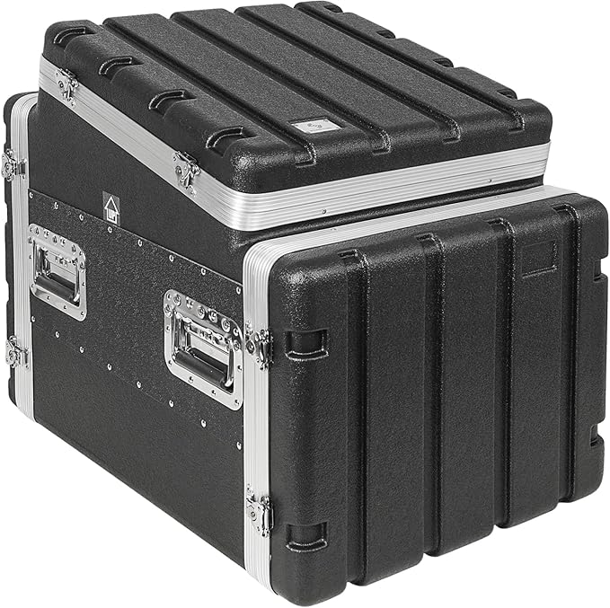 Sound Town Lightweight and Compact 8U ATA ABS Rack Case,