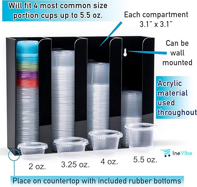Inevibe Portion Cup and Lid Holder