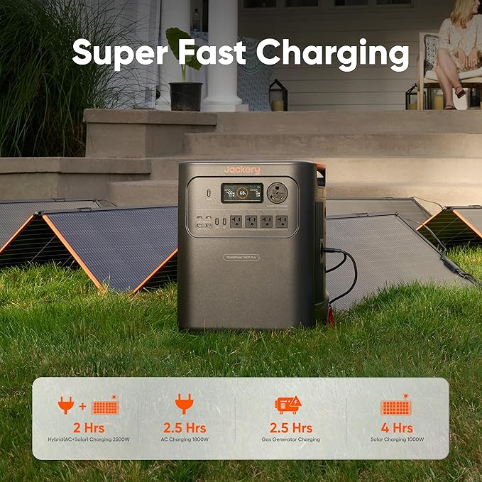 Jackery Battery Pack 3600 Extra Battery, 3584kWh LiFePO4 with 10-Year Lifespan, for HomePower 3600 Plus Portable Power Station Series, for Home Use, Emergency, Power Outages