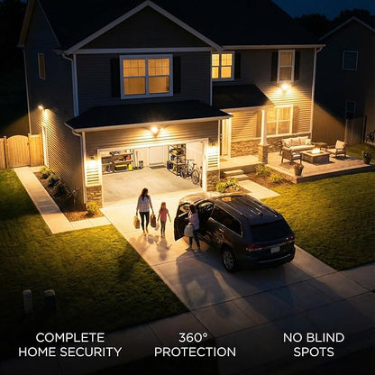 XXBSAZ 100W LED Flood Lights Outdoor, Plug-in & Hardwired Security Lights