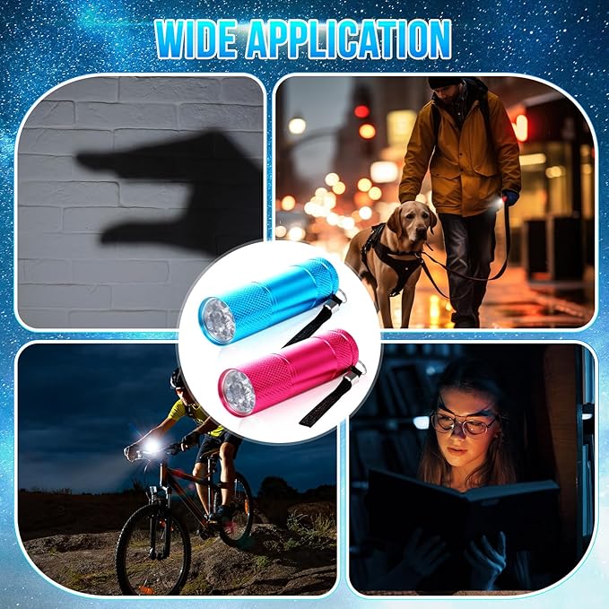 VIHOSE 120 Pcs Mini Flashlights Bulk, Bright Flashlights Set, Aluminum LED Handheld Torches for Party Favors Night Reading Camping Emergency Items Gifts Homeless, Batteries Not Included