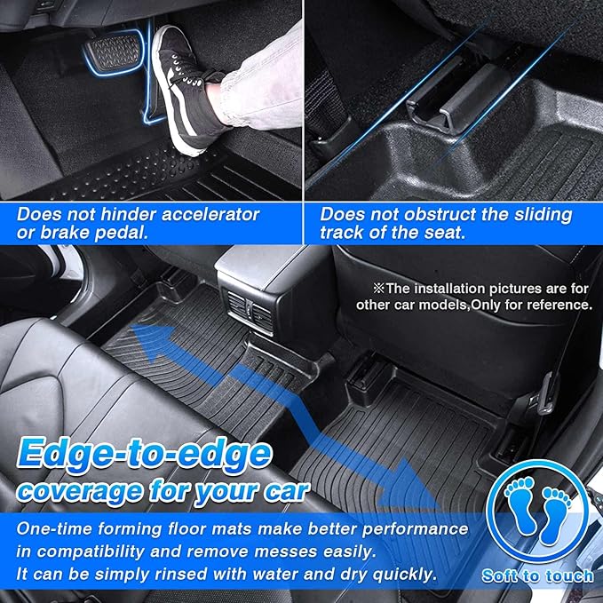 Cartist Floor Mats for Jeep Cherokee 2016-2023 (Not for Grand Cherokee), All Weather Floor Mat for Cherokee Accessories, Heavy Duty Car Mats, Car Accessories
