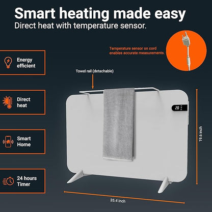 Könighaus 600W Smart Dual Space Heater – Wall heater and mobile use – WiFi App
