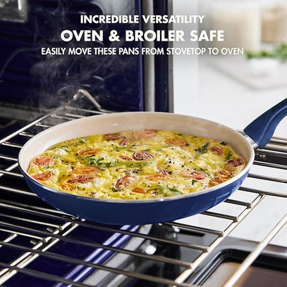 GreenPan Rio Healthy Ceramic Nonstick 8" Frying Pan Skillet and Silicone