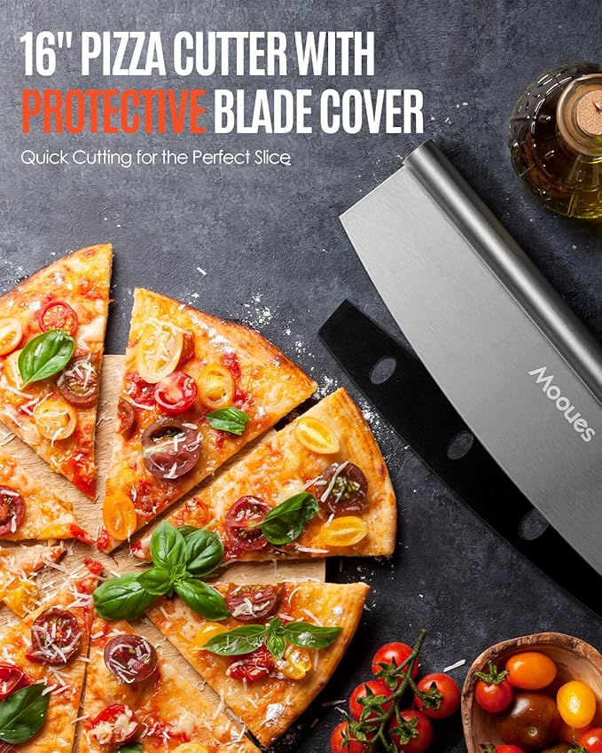 Mooues Pizza Peel Aluminum Pizza Spatula, Metal Pizza Paddle
