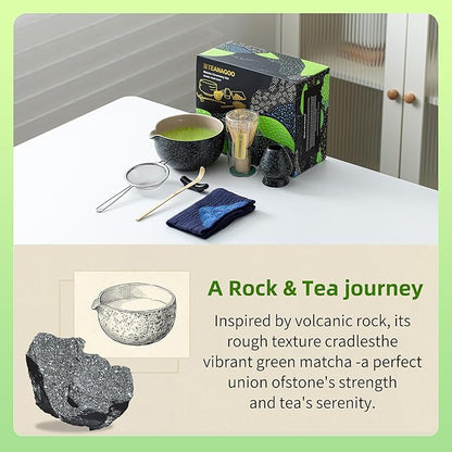 TEANAGOO Matcha Whisk Set Black, Matcha Kit