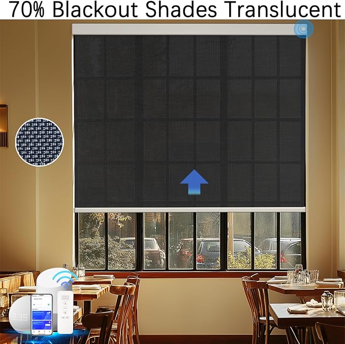 Motorized Blinds with Remote Cordless Automatic Motorized Shades Custom Blinds