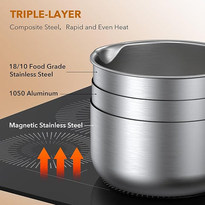PekGema Stainless Steel Saucepan 3 Quart