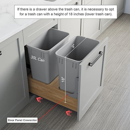 Dowell 10 Pack 35Qt Wastebasket Trash Container,