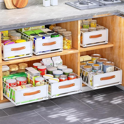 Pull out Cabinet Organizer, Heavy Duty Slide out Pantry Shelves Drawer Storage