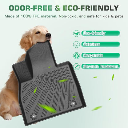 Floor Mats for Ford Fusion & Lincoln MKZ 2013-2016(Only Fit Gasoline), All-Weather TPE Cargo Liner, Waterproof Anti-Slip Mat Full Set Floor Mats, Front & 2nd Row & Trunk Mat