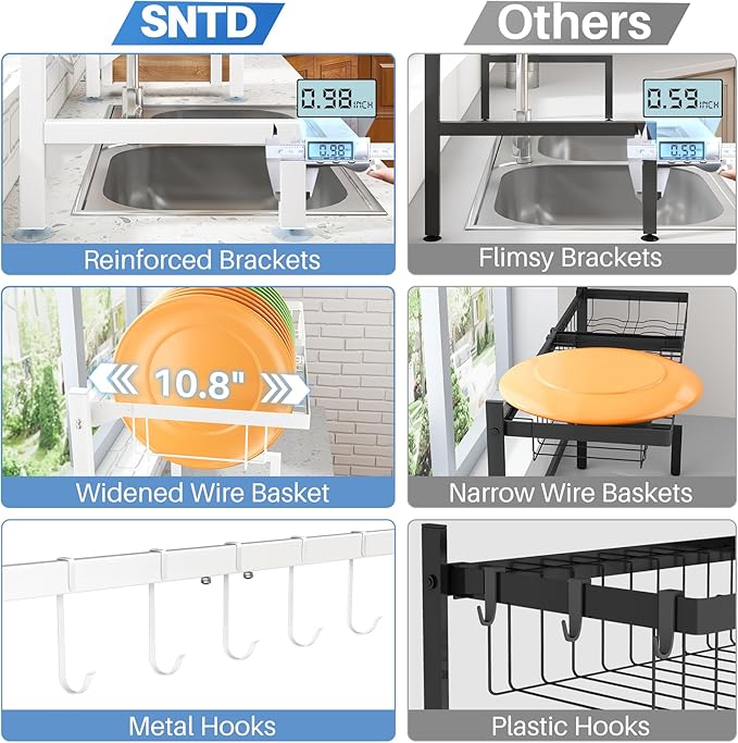 SNTD Over The Sink Dish Drying Rack