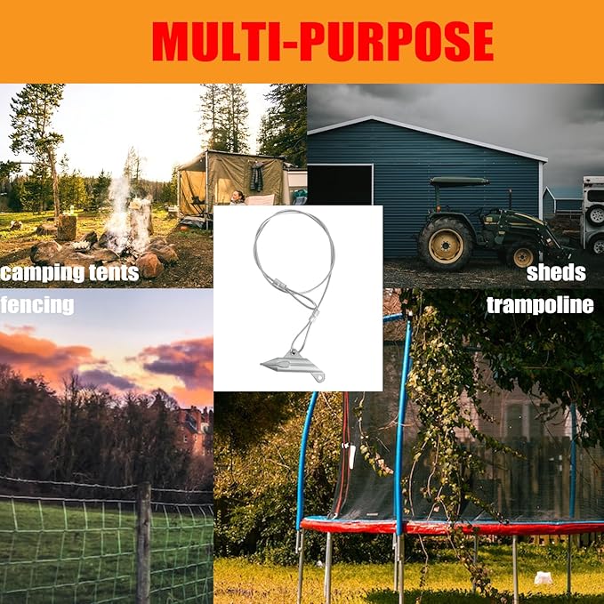 30 inch Ground Earth Anchors with Rod, Arrow Shed Anchor Kit for Securing Camping Tents, Sheds, Swing Sets, Greenhouses ??Easy to Use, 6-Pack Heavy Duty Tree Stakes Retaining Wall Anchors