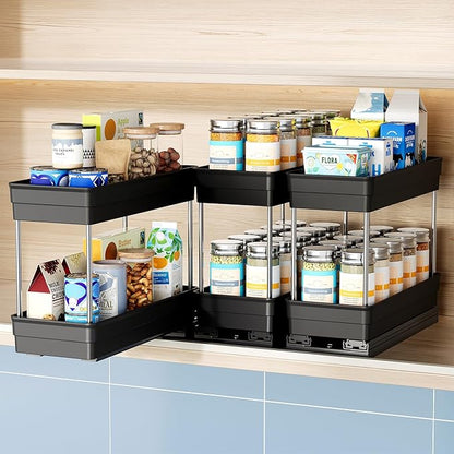 Nieifi Spice Organization for Cabinet-Vertical Spice Rack Pull Out-Spice Rack