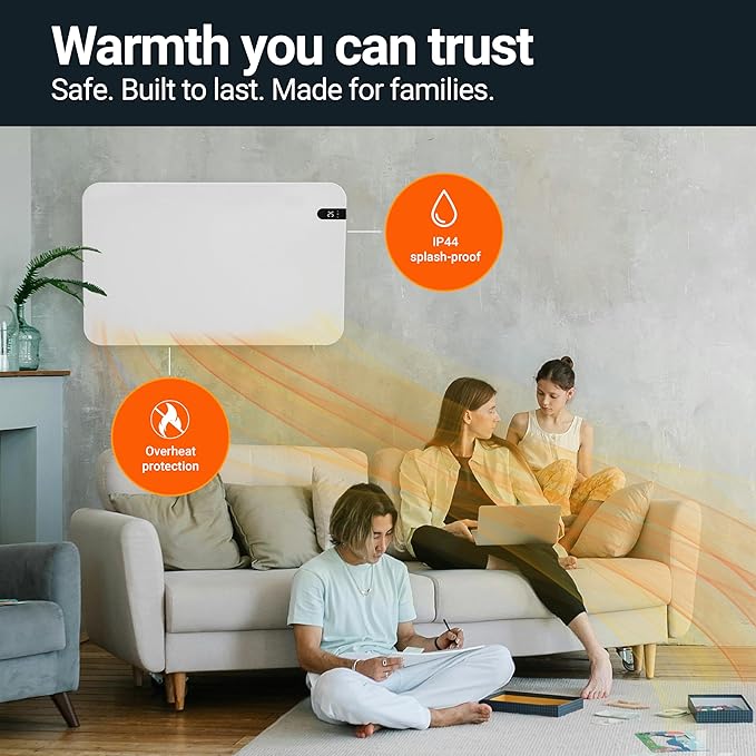 Könighaus 600W Smart Dual Space Heater – Wall heater and mobile use – WiFi App