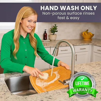 Glue-Free Surface™ 2XL Extra Large Bamboo Cutting Board Set of 4 – Small