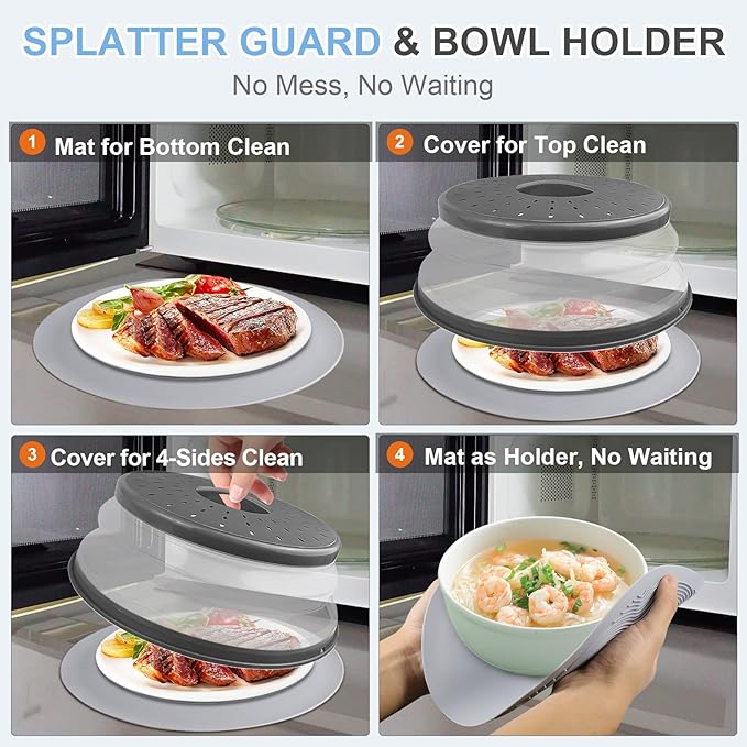 Pack 2, LekDrok Microwave Food Cover