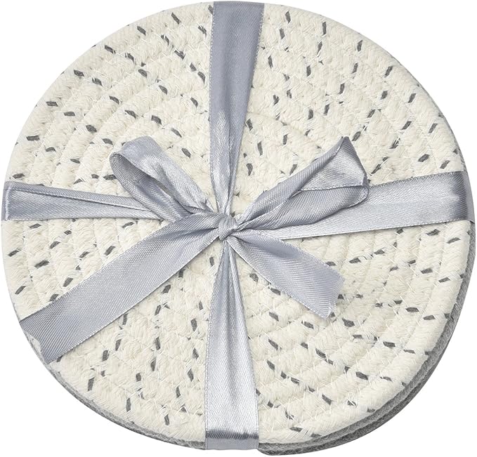 Potholders Set Trivets Set 100% Pure Cotton Thread Weave Hot Pot Holders Set